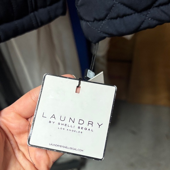 Laundry By Shelli Segal Navy Quilted Jacket - Picture 7 of 7